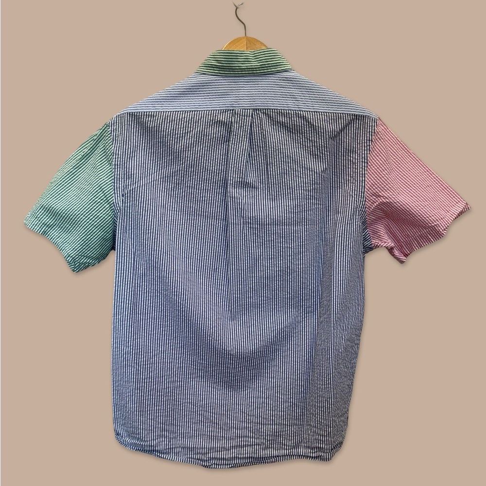 Polo by Ralph Lauren Pink and Blue Untucked Fit Button Down Shirt. Large. - Picture 3 of 5